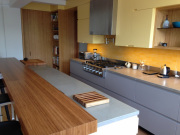 YELLOW AND GRAY KITCHEN CABINETRY
