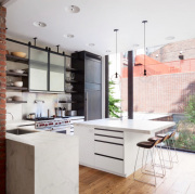 WHITE KITCHEN WITH BLACKENED STEEL