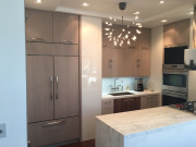 GRAY OAK KITCHEN WITH CARRARA MARBLE