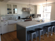 GRAY AND WHITE KITCHEN SHOP SPRAYED