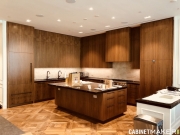 WALNUT KITCHEN CABINET WITH ISLAND