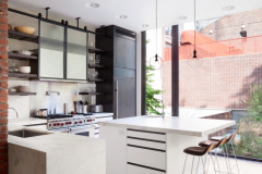 WHITE KITCHEN WITH BLACKENED STEEL