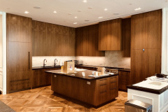 WALNUT KITCHEN CABINET WITH ISLAND