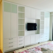 WHITE MEDIA BOOKCASE CABINET