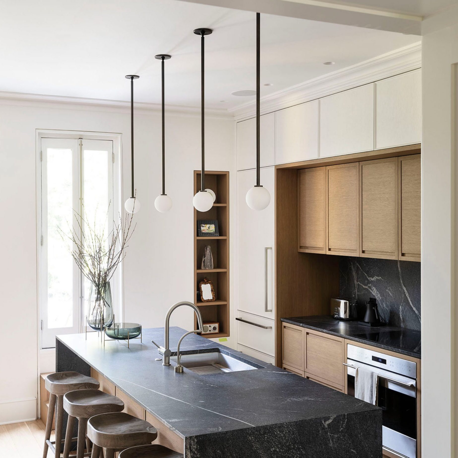 WHITE AND OAK CUSTOM KITCHEN